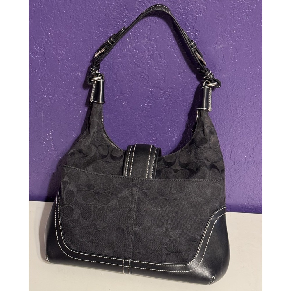 Coach Hampton SoHo 6824 Black Signature C Canvas Shou… - Gem